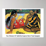 Two Women Of Tahiti By Eugene Henri Paul Gauguin posters