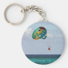 Two Women Parasailing in the Bahamas Key Chains