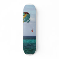 Two Women Parasailing in the Bahamas skateboard