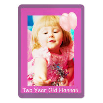 Two Year Old Girls Birthday Photo Cards business cards by samack Two Year Old Girls Birthday Photo Cards business cards
