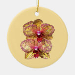 Two Yellow and Magenta Orchids Christmas Ornament