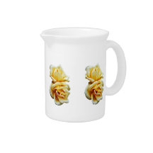Two Yellow Roses Drink Pitcher