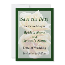 Two Yellow Roses Save the Date Custom Invites