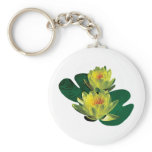 Two Yellow Water Lilies Keychains