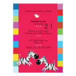 Two Zebras - Red twin birthday party invites
