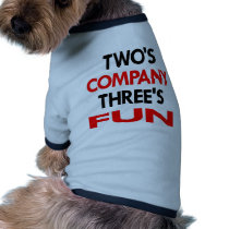 Two's Company Three's Fun pet clothing