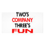 Two's Company Three's Fun Photo Greeting Card
