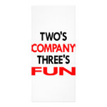 Two's Company Three's Fun Customized Rack Card