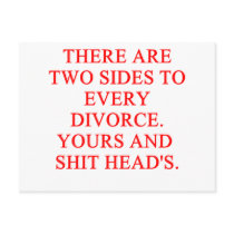twos sides to a divorce postcards