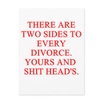 twos sides to a divorce postcards
