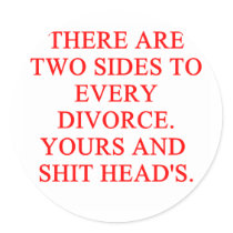twos sides to a divorce stickers