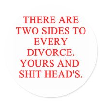 twos sides to a divorce stickers