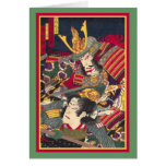 TwoSamurai - Japanese Woodblock Pr... - Customized Card