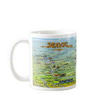 TX Hill Country Cartoon Map mugs