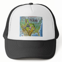 TX USA Map Mesh Hats