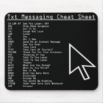Txt Messaging Cheat Sheet Mouse Mats