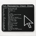 Txt Messaging Cheat Sheet Mouse Mats