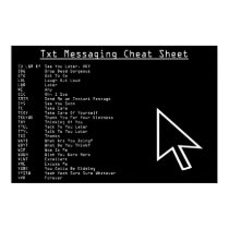 Txt Messaging Cheat Sheet posters