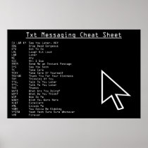 Txt Messaging Cheat Sheet Print