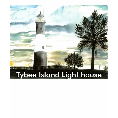 TYBEE Island Lighthouse art collectible gifts, ... T-shirt by dereklovessheila