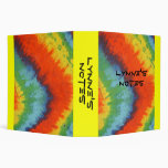 Tye Dye binder, generic, personalized