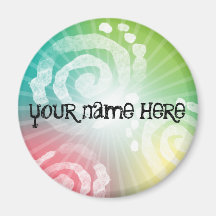 Tye-Dye Design Refrigerator Magnets