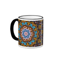 tye dye mushrooms 4 mugs