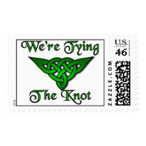 Tying The Knot Green postage