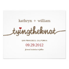 Tying the Knot Modern Save The Date Announcement