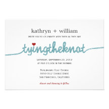 Tying the Knot Modern Wedding Invitation