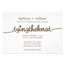 Tying the Knot Modern Wedding Invitation