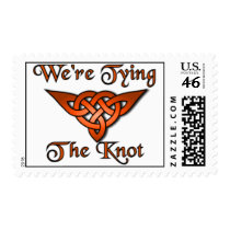 Tying The Knot Red postage