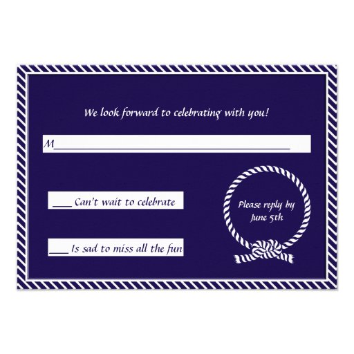 Tying the Knot Response Card