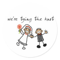 Tying the knot stickers