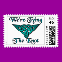 Tying The Knot Teal stamps