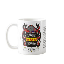 Tyler Family Coat of Arms mug by NemethArt Tyler Family Coat of Arms mug