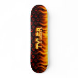 Tyler skateboard fire and flames design.
