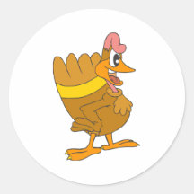 Tyler Turkey Round Sticker