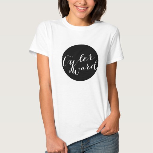 tyler-ward-circle-cursive-simple-shirt-zazzle