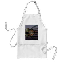Tyne Bridge and Tuxedo Royale floating night club Apron
