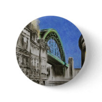Tyne Bridge, England Button Badge