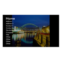 Tyne Bridge, Newcastle-Upon-Tyne, England Business Card Template