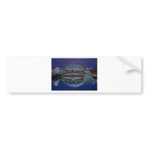 Tyne Bridges at night Bumper Sticker