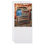 Type Case With Denim Apron Custom Rack Card