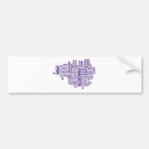 Type map of Greater Manchester Bumper Sticker