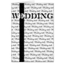 Type Wedding Card Black and White