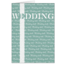 Type Wedding Card Blue