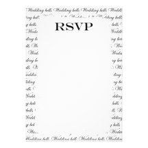 Type Wedding RSPV Invite Black and White