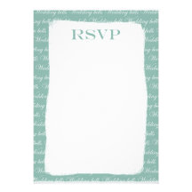 Type Wedding RSPV Invite Blue