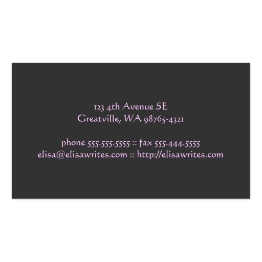 Type Writing Machine Burst Business Card Template (back side)